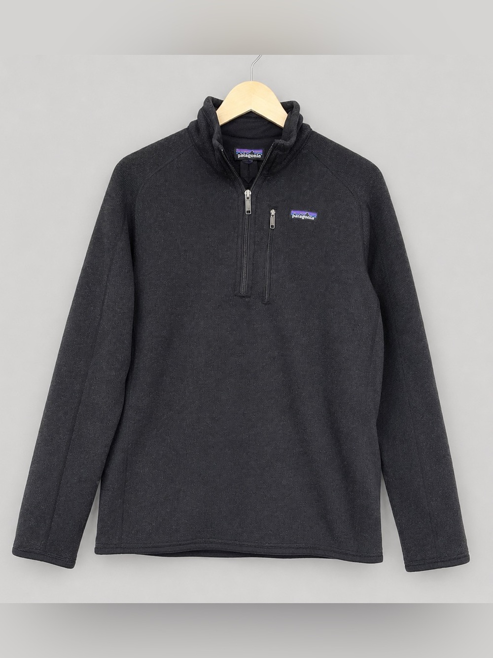 Patagonia Better Sweater Men’s M Black 1/4 Zip Fleece Pullover Jacket